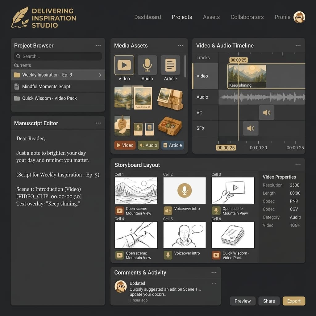 Quipsly Studio interface preview